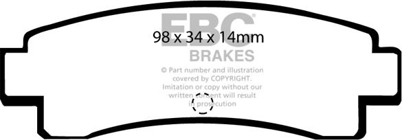 EBC Brakes DP682 - Kit de plaquettes de frein, frein à disque cwaw.fr