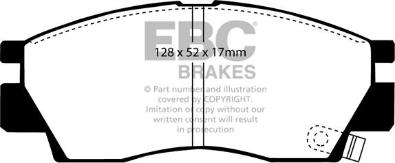 EBC Brakes DP679 - Kit de plaquettes de frein, frein à disque cwaw.fr