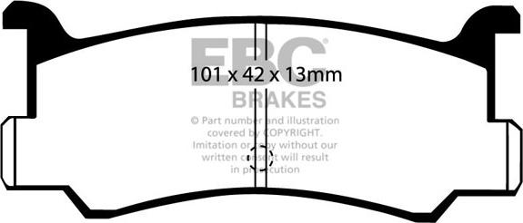 EBC Brakes DP673 - Kit de plaquettes de frein, frein à disque cwaw.fr