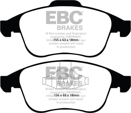 EBC Brakes DP1992 - Kit de plaquettes de frein, frein à disque cwaw.fr