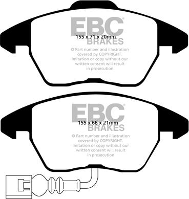 EBC Brakes DP1945 - Kit de plaquettes de frein, frein à disque cwaw.fr