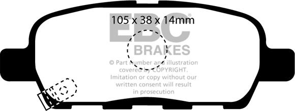 EBC Brakes DP1955 - Kit de plaquettes de frein, frein à disque cwaw.fr