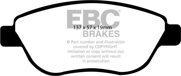 EBC Brakes DP1966 - Kit de plaquettes de frein, frein à disque cwaw.fr