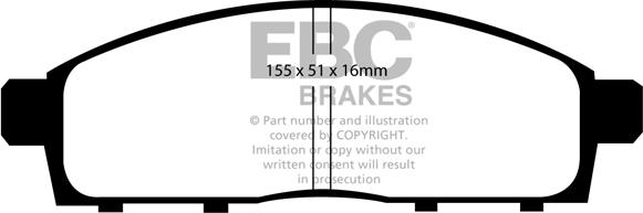 EBC Brakes DP61963 - Kit de plaquettes de frein, frein à disque cwaw.fr