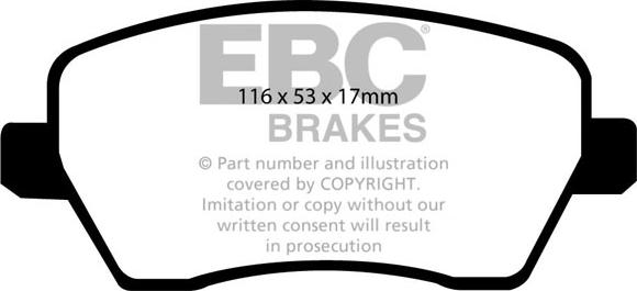 EBC Brakes DP1903 - Kit de plaquettes de frein, frein à disque cwaw.fr