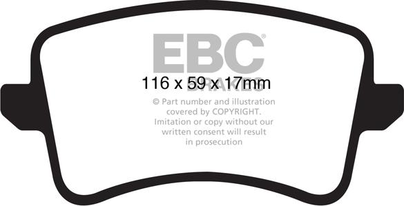 EBC Brakes DP1988 - Kit de plaquettes de frein, frein à disque cwaw.fr