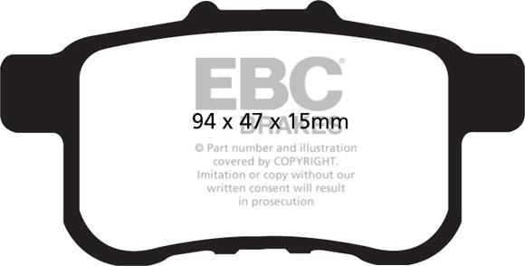 EBC Brakes DP1987 - Kit de plaquettes de frein, frein à disque cwaw.fr