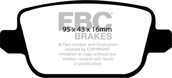 EBC Brakes DP1933 - Kit de plaquettes de frein, frein à disque cwaw.fr