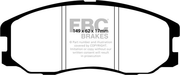 EBC Brakes DP1975 - Kit de plaquettes de frein, frein à disque cwaw.fr