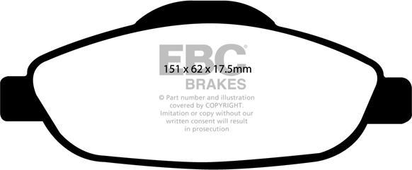 EBC Brakes DP1978 - Kit de plaquettes de frein, frein à disque cwaw.fr