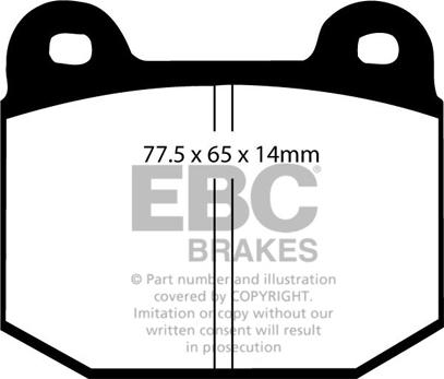 EBC Brakes DP1972 - Kit de plaquettes de frein, frein à disque cwaw.fr