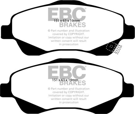 EBC Brakes DP1499 - Kit de plaquettes de frein, frein à disque cwaw.fr