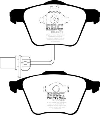 EBC Brakes DP1495 - Kit de plaquettes de frein, frein à disque cwaw.fr