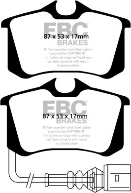 EBC Brakes DP1497 - Kit de plaquettes de frein, frein à disque cwaw.fr