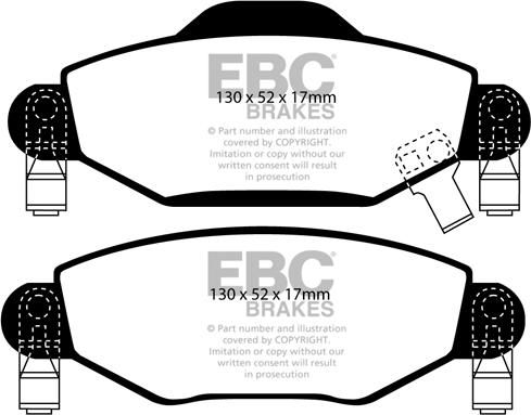 EBC Brakes DP1446 - Kit de plaquettes de frein, frein à disque cwaw.fr