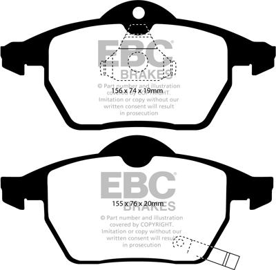 EBC Brakes DP1443 - Kit de plaquettes de frein, frein à disque cwaw.fr