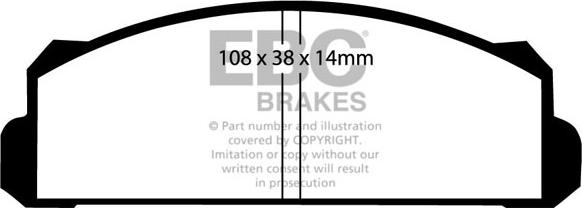 EBC Brakes DP144 - Kit de plaquettes de frein, frein à disque cwaw.fr