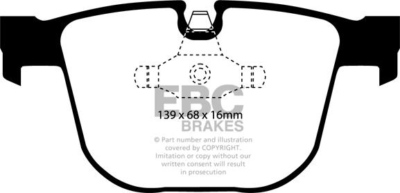 EBC Brakes DP1451 - Kit de plaquettes de frein, frein à disque cwaw.fr