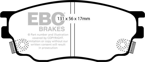 EBC Brakes DP1464 - Kit de plaquettes de frein, frein à disque cwaw.fr