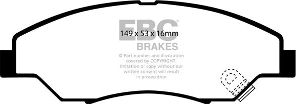 EBC Brakes DP1404 - Kit de plaquettes de frein, frein à disque cwaw.fr