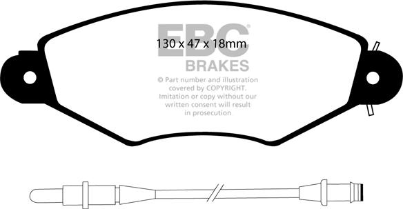 EBC Brakes DP1406 - Kit de plaquettes de frein, frein à disque cwaw.fr