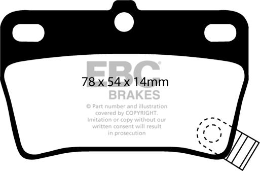 EBC Brakes DP1403 - Kit de plaquettes de frein, frein à disque cwaw.fr