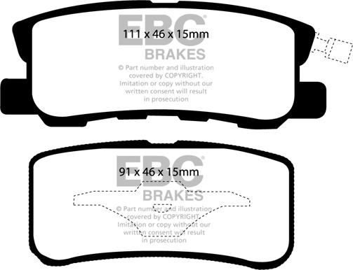 EBC Brakes DP1407 - Kit de plaquettes de frein, frein à disque cwaw.fr