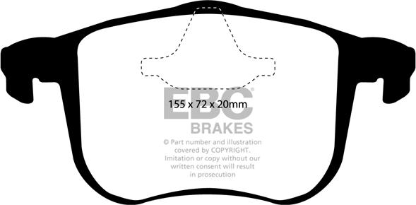 EBC Brakes DP1416 - Kit de plaquettes de frein, frein à disque cwaw.fr