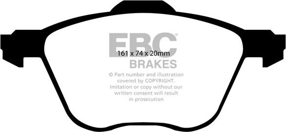 EBC Brakes DP1413 - Kit de plaquettes de frein, frein à disque cwaw.fr