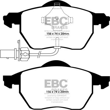 EBC Brakes DP1483 - Kit de plaquettes de frein, frein à disque cwaw.fr