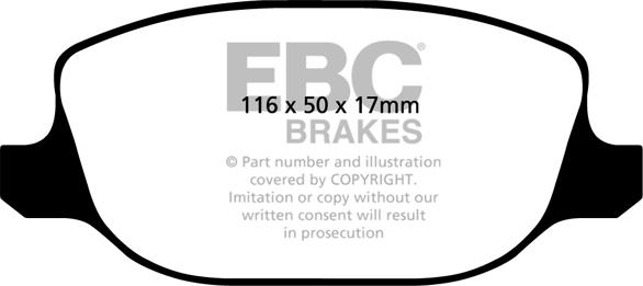 EBC Brakes DP1425 - Kit de plaquettes de frein, frein à disque cwaw.fr