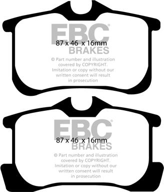 EBC Brakes DP1422 - Kit de plaquettes de frein, frein à disque cwaw.fr