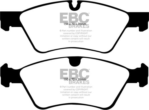 EBC Brakes DP1592 - Kit de plaquettes de frein, frein à disque cwaw.fr