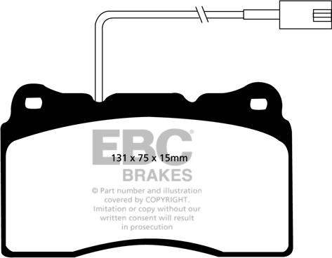 EBC Brakes DP1540 - Kit de plaquettes de frein, frein à disque cwaw.fr