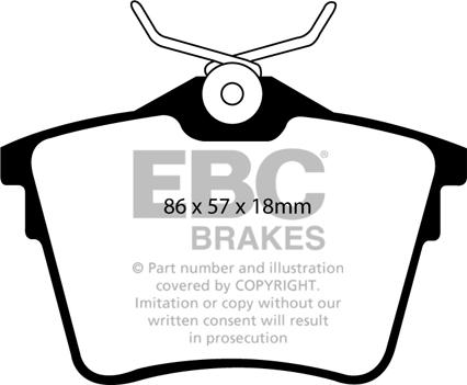 EBC Brakes DP1551 - Kit de plaquettes de frein, frein à disque cwaw.fr