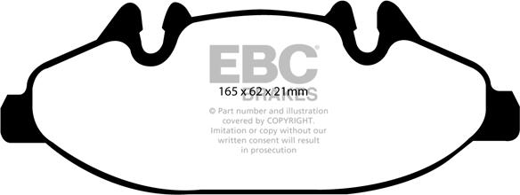 EBC Brakes DP1553 - Kit de plaquettes de frein, frein à disque cwaw.fr