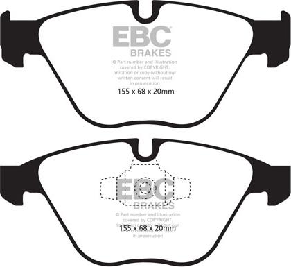 EBC Brakes DP51512NDX - Kit de plaquettes de frein, frein à disque cwaw.fr