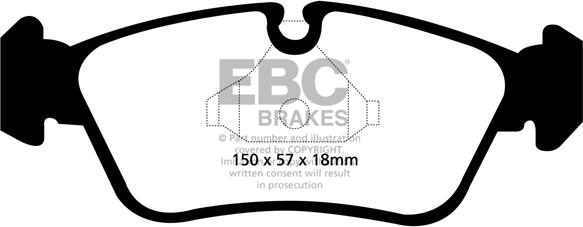 EBC Brakes DP1587 - Kit de plaquettes de frein, frein à disque cwaw.fr