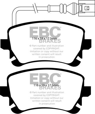 EBC Brakes DP1534 - Kit de plaquettes de frein, frein à disque cwaw.fr