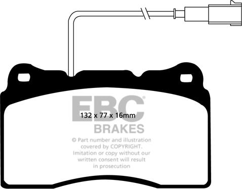 EBC Brakes DP1536 - Kit de plaquettes de frein, frein à disque cwaw.fr