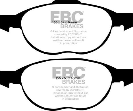 EBC Brakes DP1524 - Kit de plaquettes de frein, frein à disque cwaw.fr