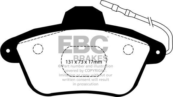 EBC Brakes DP1526 - Kit de plaquettes de frein, frein à disque cwaw.fr