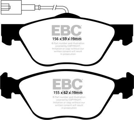 EBC Brakes DP1571 - Kit de plaquettes de frein, frein à disque cwaw.fr