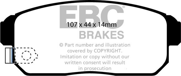 EBC Brakes DP1691 - Kit de plaquettes de frein, frein à disque cwaw.fr