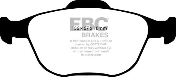 EBC Brakes DP1641 - Kit de plaquettes de frein, frein à disque cwaw.fr