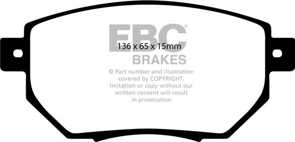 EBC Brakes DP1659 - Kit de plaquettes de frein, frein à disque cwaw.fr