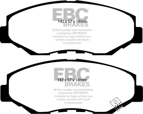 EBC Brakes DP1655 - Kit de plaquettes de frein, frein à disque cwaw.fr