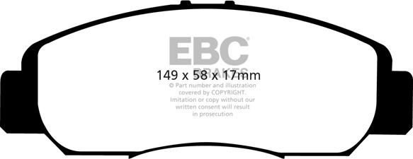 EBC Brakes DP1669 - Kit de plaquettes de frein, frein à disque cwaw.fr