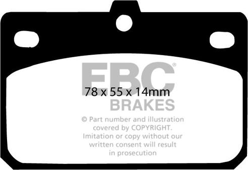 EBC Brakes DP166 - Kit de plaquettes de frein, frein à disque cwaw.fr