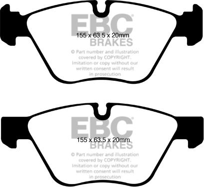 EBC Brakes DP1600 - Kit de plaquettes de frein, frein à disque cwaw.fr